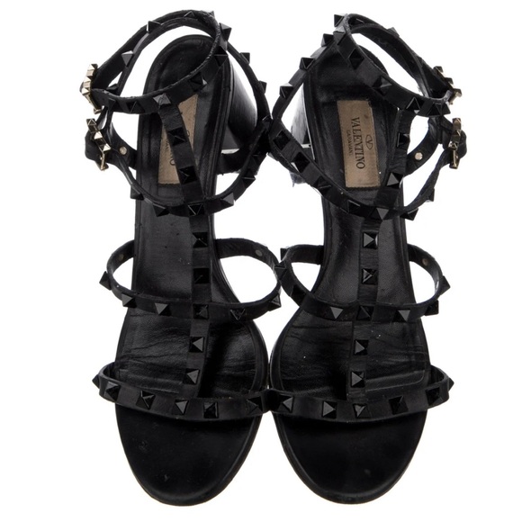 Valentino Tonal Rockstud Block Heel Size 38 - Picture 3 of 6